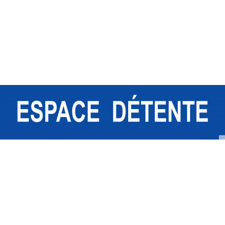 ESPACE  DÉTENTE bleu - 29x7cm - Sticker/autocollant