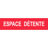 ESPACE  DÉTENTE rouge - 15x3,5cm - Sticker/autocollant