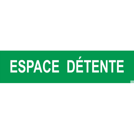 ESPACE  DÉTENTE vert - 15x3,5cm - Sticker/autocollant