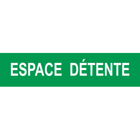 ESPACE  DÉTENTE vert - 15x3,5cm - Sticker/autocollant