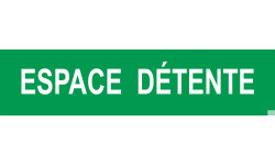 ESPACE  DÉTENTE vert - 29x7cm - Sticker/autocollant