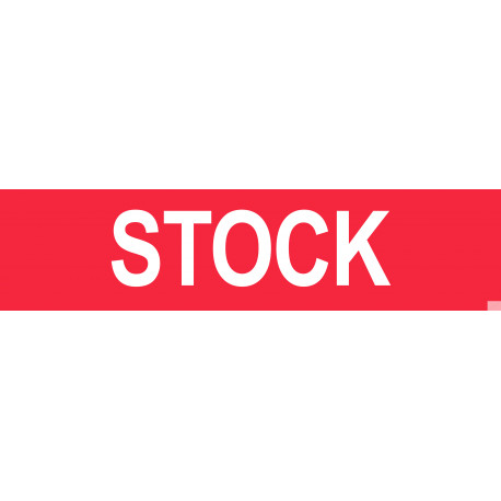 local STOCK rouge - 15x3,5cm - Sticker/autocollant