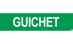 GUICHET VERT - 29x7cm - Sticker/autocollant