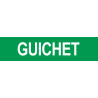 GUICHET VERT - 29x7cm - Sticker/autocollant