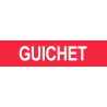 GUICHET ROUGE - 15x3,5cm - Sticker/autocollant