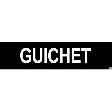 GUICHET NOIR - 29x7cm - Sticker/autocollant