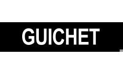 GUICHET NOIR - 15x3,5cm - Sticker/autocollant