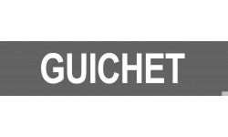 GUICHET GRIS - 29x7cm - Sticker/autocollant