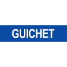 GUICHET BLEU - 29x7cm - Sticker/autocollant