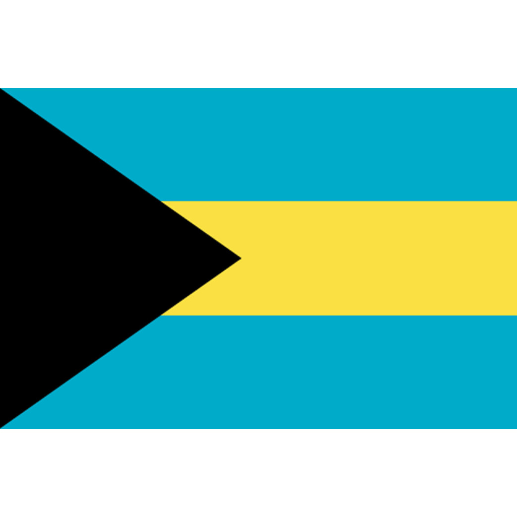 Drapeau Bahamas - 19.5 x 13 cm - Sticker/autocollant