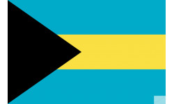 Drapeau Bahamas - 19.5 x 13 cm - Sticker/autocollant