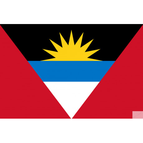 Drapeau Antigua and Barbuda - 19.5x13cm - Sticker/autocollant