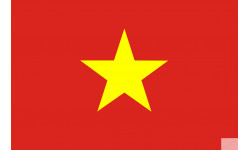 Drapeau Viet Nam - 19.5x13cm - Sticker/autocollant