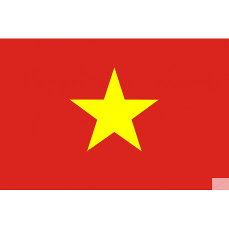 Drapeau Viet Nam - 19.5x13cm - Sticker/autocollant