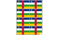 Drapeau République centrafricaine - 8 stickers - 9.5 x 6.3 cm - Sticker/autocollant