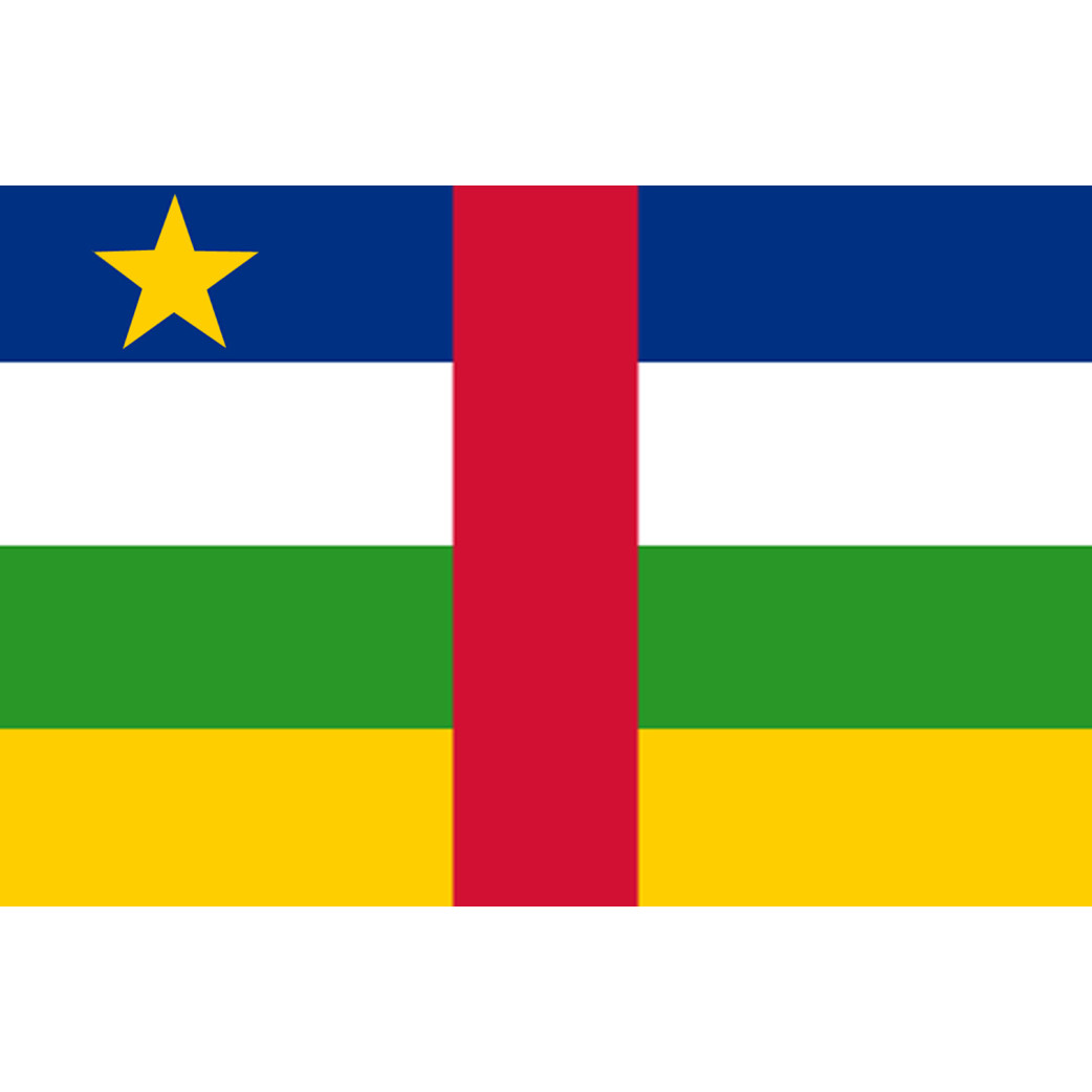Drapeau République centrafricaine - 15x10cm - Sticker/autocollant