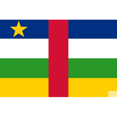 Drapeau République centrafricaine - 5x3,3cm - Sticker/autocollant