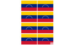 Drapeau Vénézuela - 8 stickers - 9.5 x 6.3 cm - Sticker/autocollant