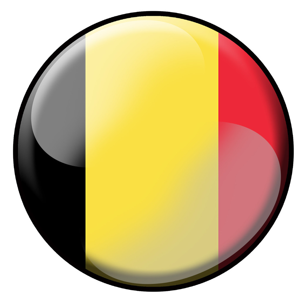 drapeau Belge rond - 5cm - Sticker/autocollant