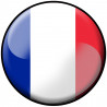 drapeau Français rond - 15cm - Sticker/autocollant