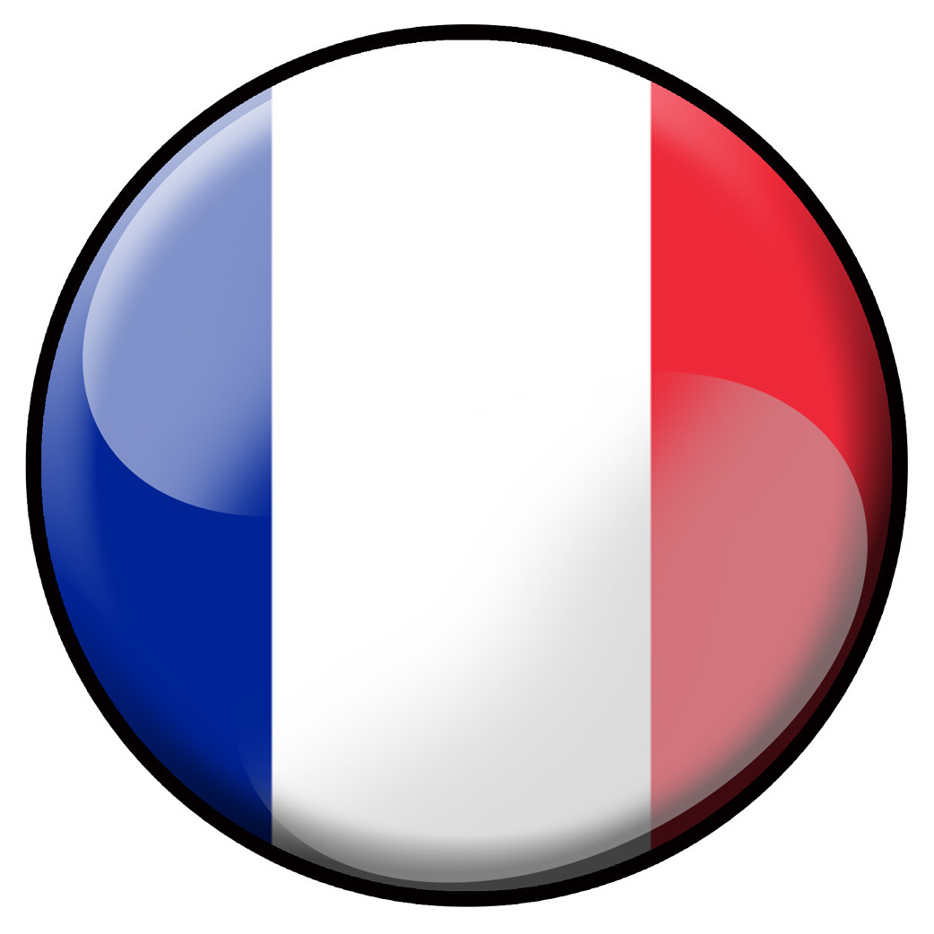 drapeau Français rond - 10cm - Sticker/autocollant