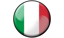 drapeau Italien rond - 20cm - Sticker/autocollant