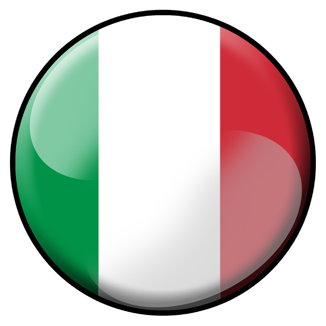 drapeau Italien rond - 10cm - Sticker/autocollant