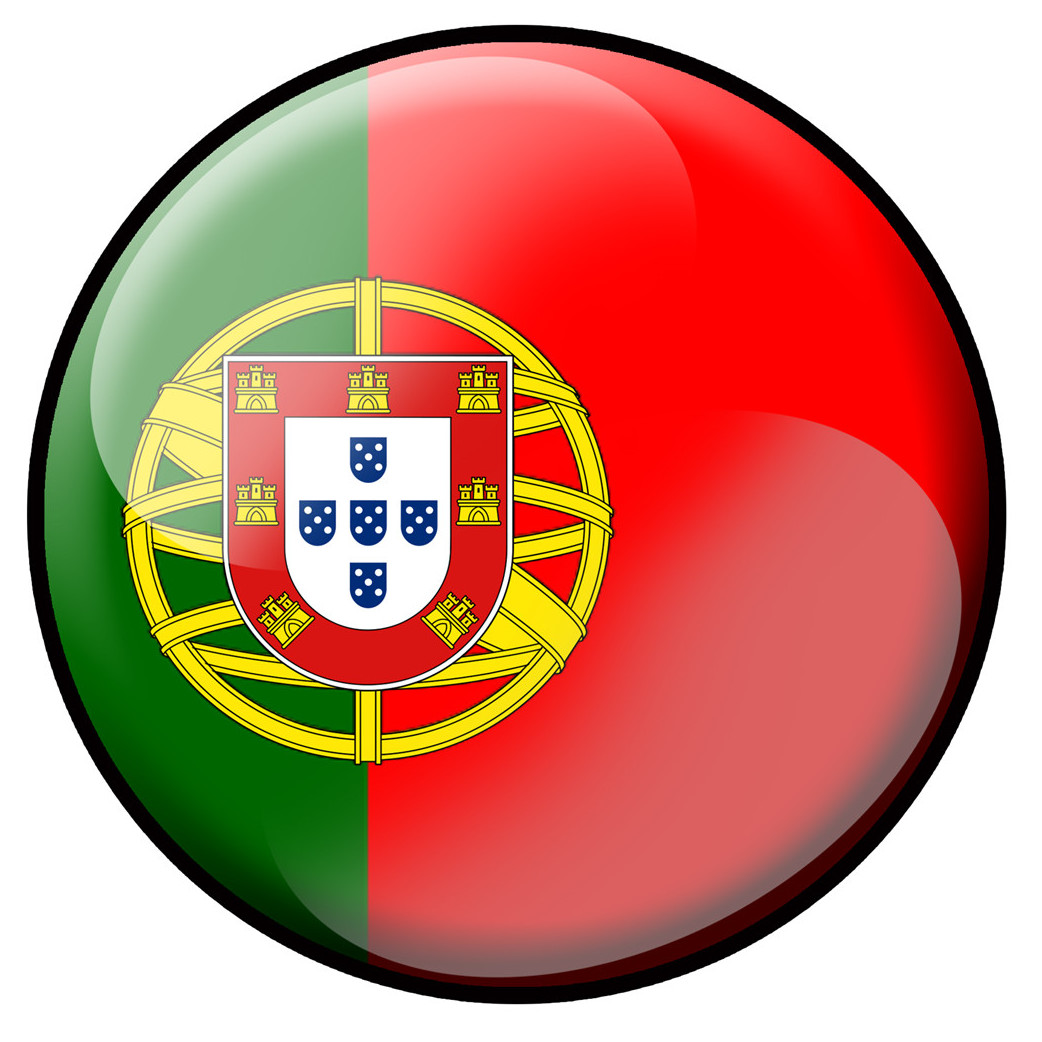 drapeau Portugais rond - 10cm - Sticker/autocollant