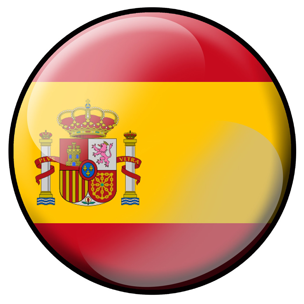drapeau Espagne rond - 10cm - Sticker/autocollant