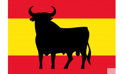 drapeau toro espagnol - 10x6,8cm - Sticker/autocollant