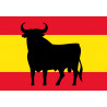 drapeau toro espagnol - 10x6,8cm - Sticker/autocollant