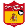Camping car Espagne - 10x7,5cm - Sticker/autocollant