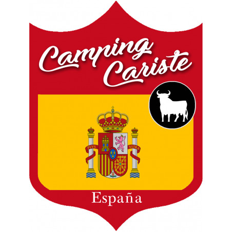 Camping car Espagne - 20x15cm - Sticker/autocollant