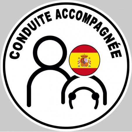 A Espagne drapeau - 15cm - Sticker/autocollant