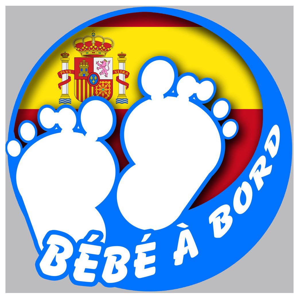 bébé à bord gars espagnol - 15cm - Sticker/autocollant