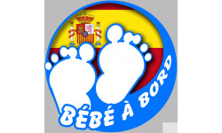 bébé à bord gars espagnol - 15cm - Sticker/autocollant