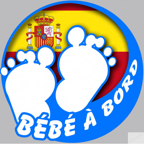 bébé à bord gars espagnol - 15cm - Sticker/autocollant