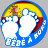 bébé à bord gars espagnol - 15cm - Sticker/autocollant