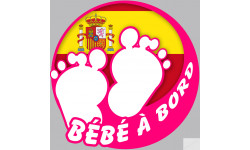 bébé à bord espagnole fille - 15cm - Sticker/autocollant