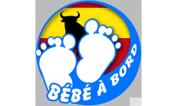 bébé à bord espagnol gars 15cm - Sticker/autocollant