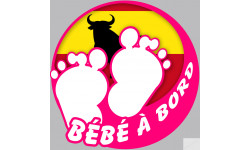 bébé à bord toro fille espagnol - 15cm - Sticker/autocollant