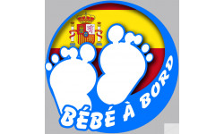 Sticker / autocollants : bébé à bord gars espagnol - 10cm