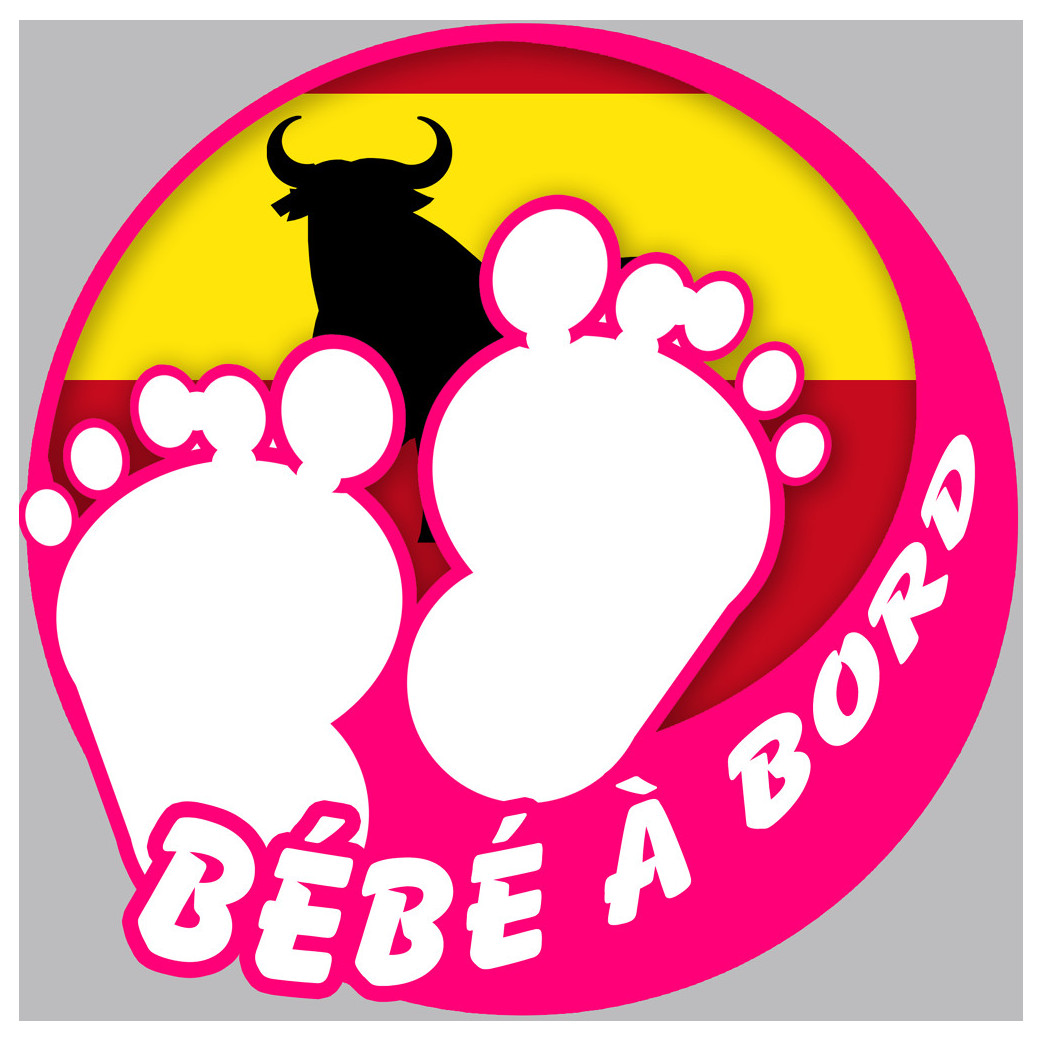 bébé à bord toro fille espagnol - 10cm - Sticker/autocollant