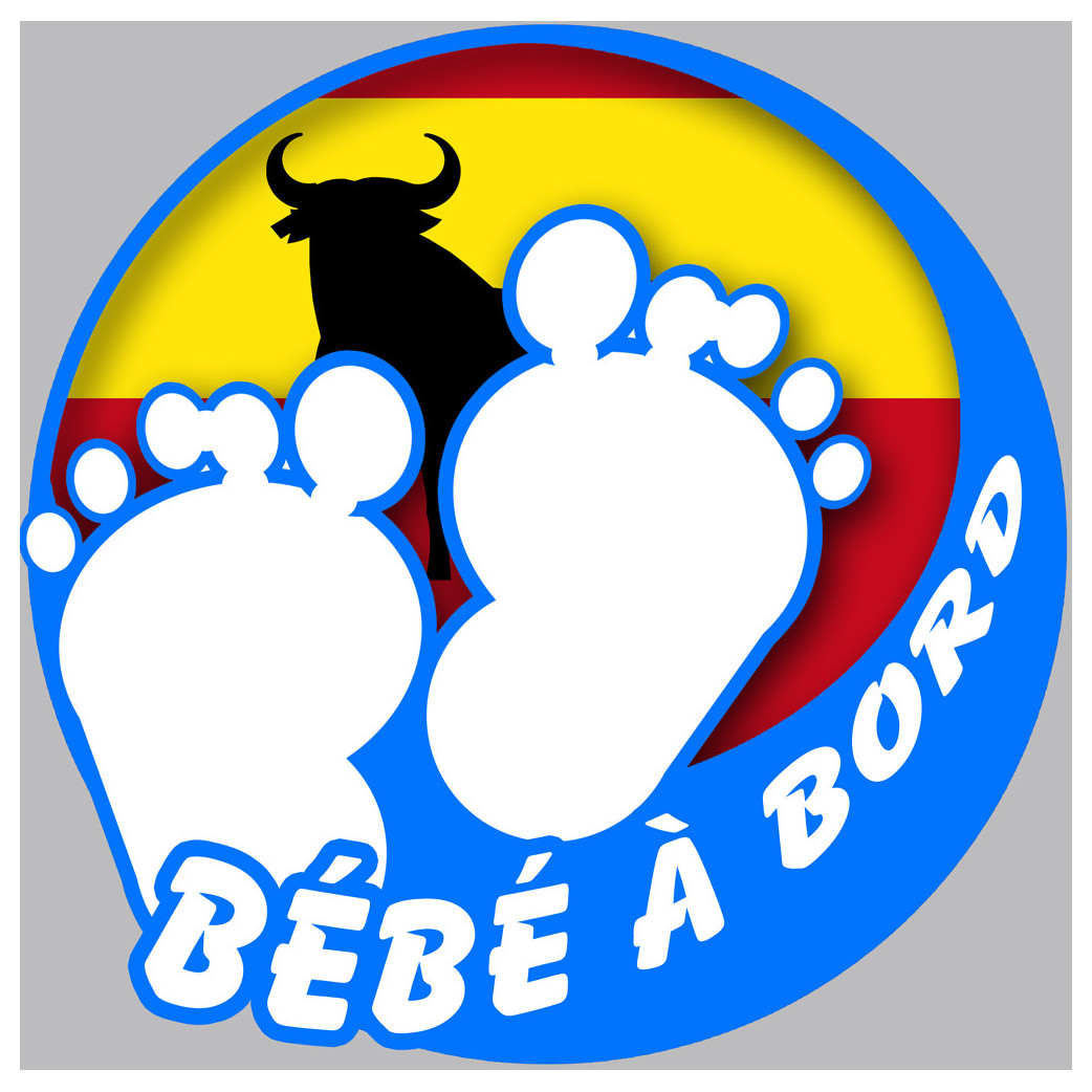 bébé à bord espagnol gars 10cm - Sticker/autocollant