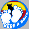 bébé à bord espagnol gars 10cm - Sticker/autocollant