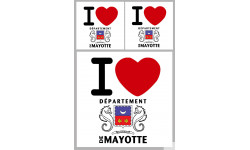 Mayotte - Kit 3 stickers - Sticker/autocollant