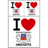 département de Mayotte - Kit 3 stickers - Sticker/autocollant