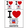 Mayotte - Kit 3 stickers - Sticker/autocollant