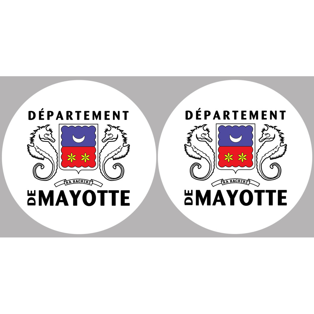 Mayotte - 2fois 10cm - Sticker/autocollant