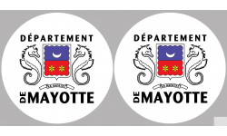 Mayotte - 2fois 10cm - Sticker/autocollant